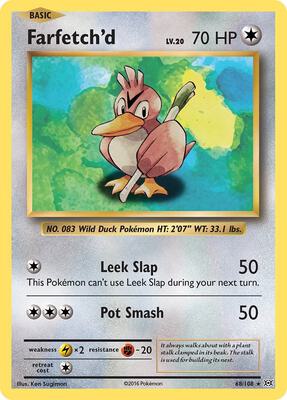 Farfetch'd card from XY - Evolutions