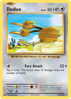 Doduo card from XY - Evolutions
