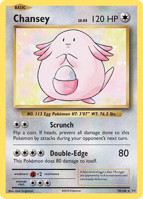 Chansey card from XY - Evolutions