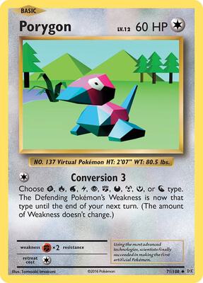 Porygon card from XY - Evolutions