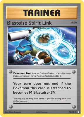 Blastoise Spirit Link card from XY - Evolutions