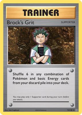 Brock's Grit card from XY - Evolutions