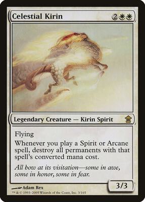 Celestial Kirin card from Saviors of Kamigawa
