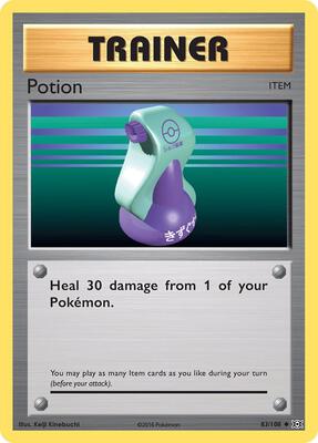 Potion card from XY - Evolutions