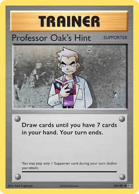 Professor Oak's Hint card from XY - Evolutions