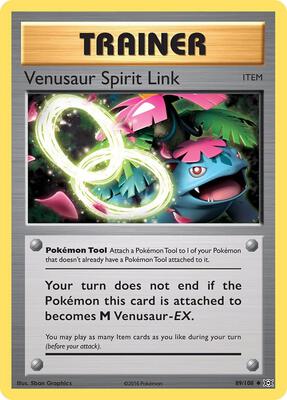 Venusaur Spirit Link card from XY - Evolutions