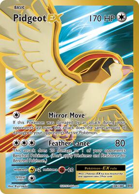 Pidgeot EX (Full Art) card from XY - Evolutions