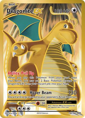 Dragonite EX (Full Art) card from XY - Evolutions