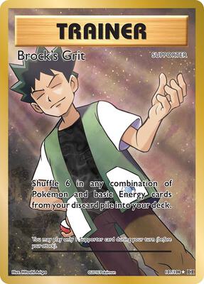 Brock's Grit (Full Art) card from XY - Evolutions