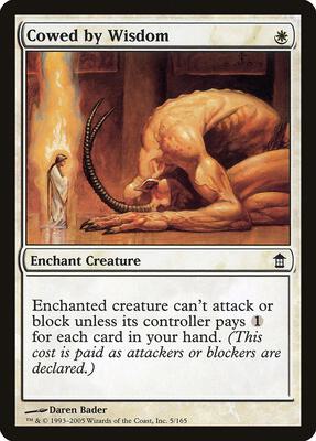 Cowed by Wisdom card from Saviors of Kamigawa