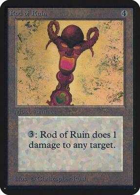 Rod of Ruin card from Alpha Edition