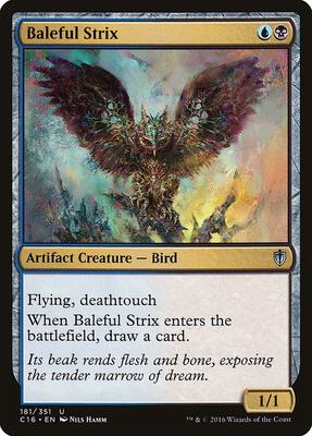Baleful Strix card from Commander 2016