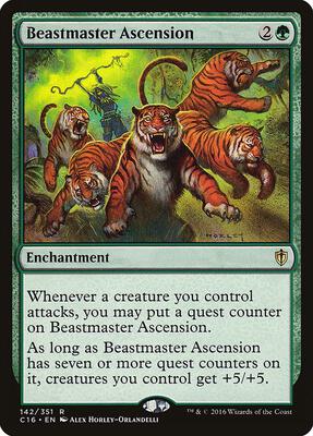 Beastmaster Ascension card from Commander 2016