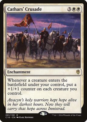 Cathars' Crusade card from Commander 2016
