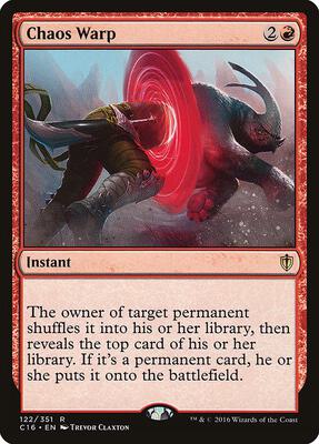 Chaos Warp card from Commander 2016