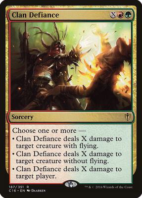 Clan Defiance card from Commander 2016