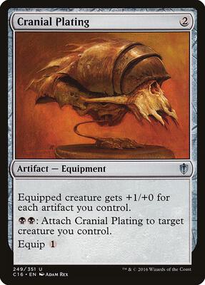 Cranial Plating card from Commander 2016