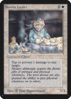 Samite Healer card from Alpha Edition