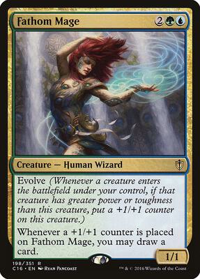 Fathom Mage card from Commander 2016