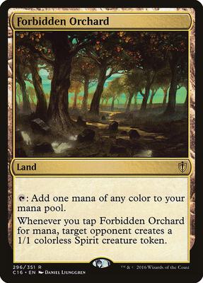 Forbidden Orchard card from Commander 2016