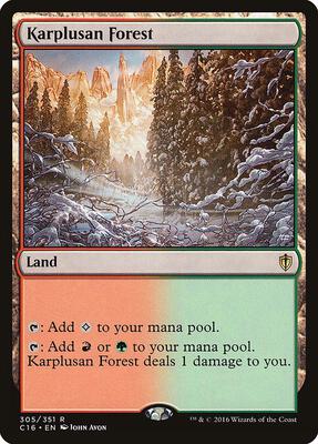 Karplusan Forest card from Commander 2016