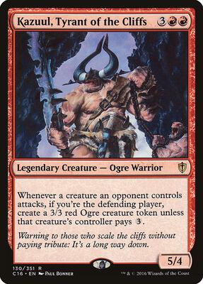 Kazuul, Tyrant of the Cliffs card from Commander 2016