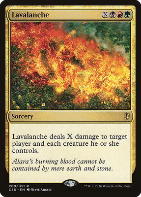 Lavalanche card from Commander 2016