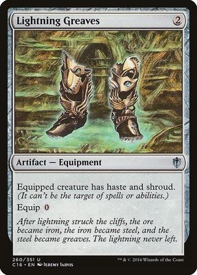 Lightning Greaves card from Commander 2016