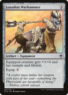 Loxodon Warhammer card from Commander 2016