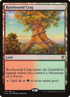 Rootbound Crag card from Commander 2016