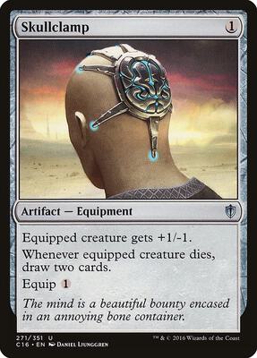 Skullclamp card from Commander 2016