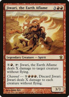 Jiwari, the Earth Aflame card from Saviors of Kamigawa