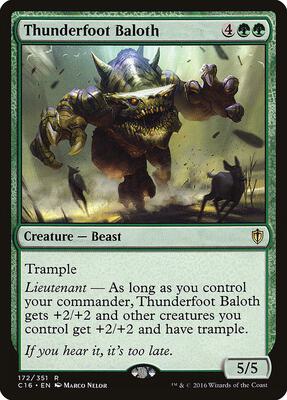 Thunderfoot Baloth card from Commander 2016