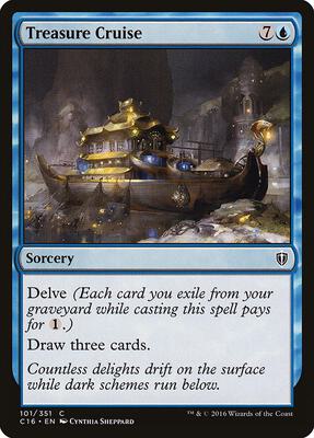 Treasure Cruise card from Commander 2016