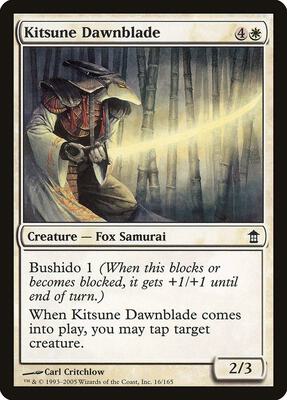 Kitsune Dawnblade card from Saviors of Kamigawa