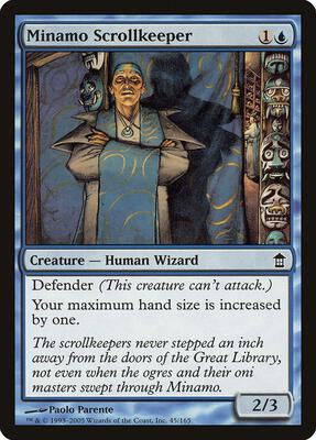 Minamo Scrollkeeper card from Saviors of Kamigawa