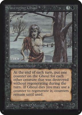 Scavenging Ghoul card from Alpha Edition