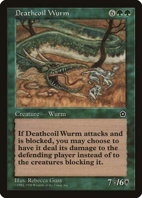 Deathcoil Wurm card from Portal Second Age
