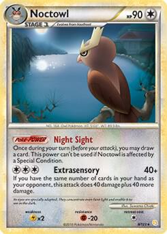 Noctowl - 8/123 (HeartGold & SoulSilver) card from Deck Exclusives