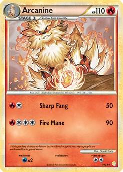 Arcanine - 1/123 (HeartGold & SoulSilver) card from Deck Exclusives