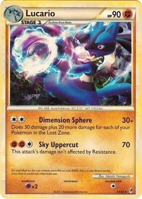 Lucario - 14/95 (Cracked Ice Holo) card from Deck Exclusives