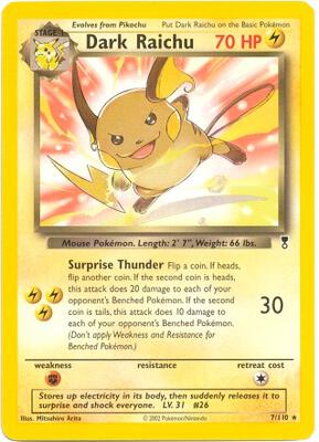 Dark Raichu - 7/110 (WotC Legendary Collection) card from Deck Exclusives