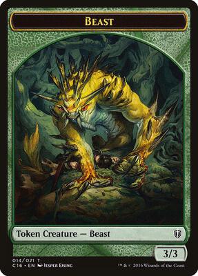 Beast // Ogre Double-Sided Token card from Commander 2016