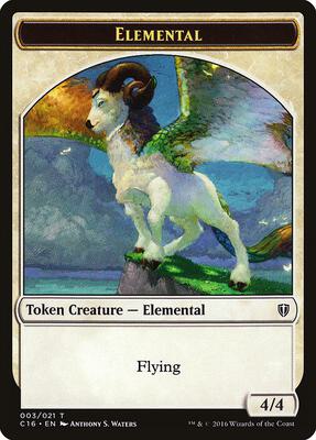 Elemental // Soldier Double-Sided Token card from Commander 2016