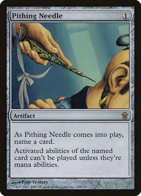 Pithing Needle card from Saviors of Kamigawa