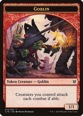 Goblin // Zombie Double-Sided Token card from Commander 2016