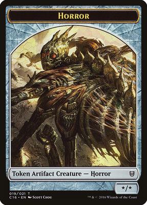 Horror // Thopter Double-Sided Token card from Commander 2016