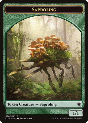 Saproling (016) // Saproling (017) Double-Sided Token card from Commander 2016