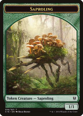 Saproling (016) // Spirit (006) Double-Sided Token card from Commander 2016