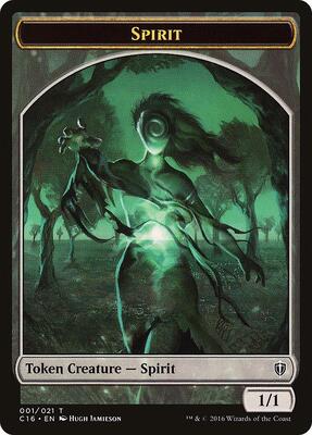 Spirit (001) // Spirit (006) Double-Sided Token card from Commander 2016